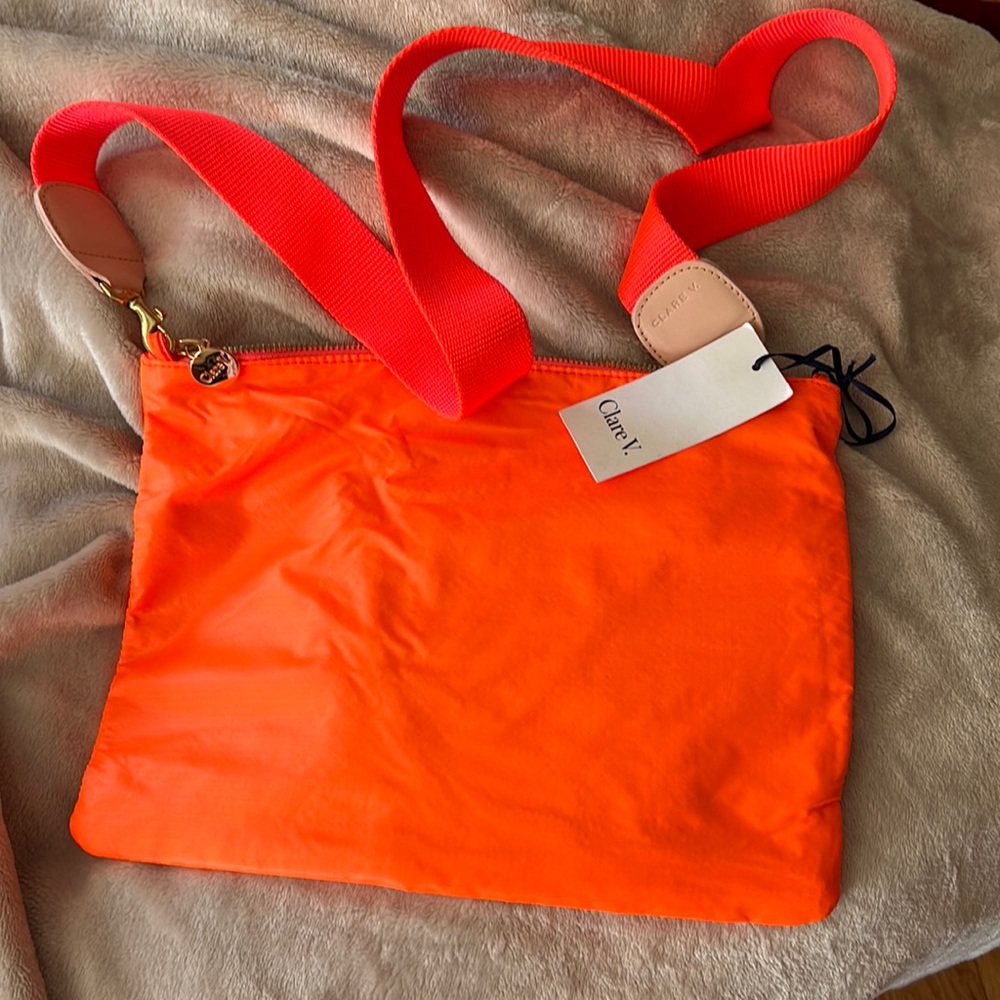 Sac Bretelle Shoulder bag in Neon Orange Ripstop NWOT